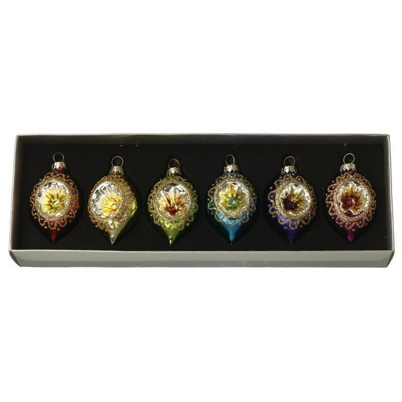 6-pcs-vintage-glass-reflector-christmas-tree-ornaments-set 6 Pcs Vintage Glass Reflector Christmas Tree Ornaments Set - Image 1