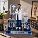 Custom Doctor Photo LED Acrylic Desk Figurine Personalised Gift