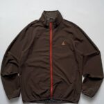 Men's Brown Full-Zip Windbreaker Track Jacket Lightweight Sport