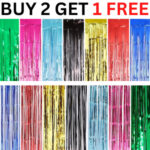 Metallic Foil Fringe Curtain Party Backdrop Decoration