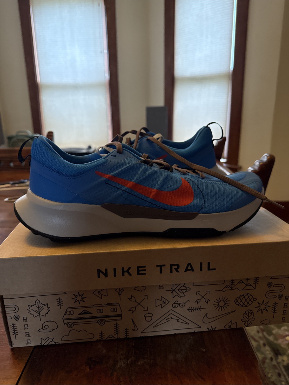 Nike Trail Running Shoe Blue Nike Trail Running Shoes Men's Trainers New with Box - Image 1