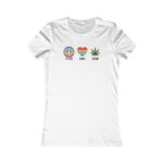 Women's Peace Love Weed T-Shirt | Cannabis Graphic Tee - Image 2