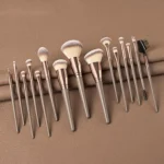 15Pcs Pro Makeup Brush Set Rose Gold Face Eye Foundation - Image 4