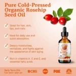 Pure Organic Rosehip Seed Oil Cold Pressed Face Skin Hair - Image 2
