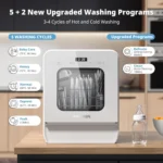 AIRMSEN Countertop Dishwasher 7 Programs Tank And Faucet Compact - Image 2