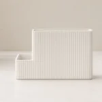 Ribbed Tiered Skincare Organizer Countertop Bathroom Storage - Image 5