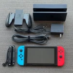 Nintendo Switch HAC-001 Neon Blue Red Joy-Con Dock Original Box Set