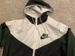 Nike Windrunner Hooded Jacket Black White Green Lightweight - Image 3