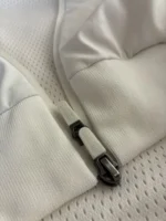 Adidas Lightweight White Sports Jacket Full Zip Retro Style - Image 3
