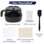 Digital Electric Wax Melter Kit Pitcher Wicks Spatula Candle - Image 4