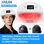 XHUIA Laser Hair Growth Helmet 448 Diodes, 650nm LLLT Cap