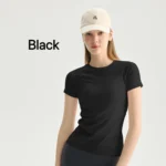 Womens Seamless Short Sleeve Gym Yoga Running T-Shirt Multi - Image 5