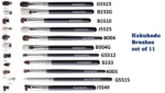Hakuhodo 11pcs Professional Makeup Brush Set with Case