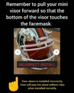 Mini Football Helmet Visor Riddell Speed Mini Helmet Color Choose Set - Image 3