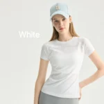 Womens Seamless Short Sleeve Gym Yoga Running T-Shirt Multi - Image 4