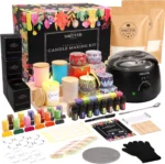 SAEUYVB Luxurious Candle Making Kit Wax Melter Jars Oils Dyes