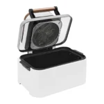 Flip-Top Glass Lid Air Fryer Visible Cooking, White And Rose Gold - Image 6