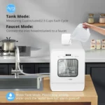 AIRMSEN Countertop Dishwasher 7 Programs Tank And Faucet Compact - Image 6