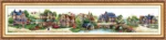 Abris Art Panoramic Village Counted Cross Stitch Kit Scenic Town