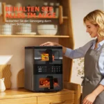 Double Stack Air Fryer 10L XL Dual Basket 10 Functions Window - Image 3
