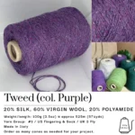 Tweed Cone Yarn Soft Flecked Knitting Yarn in Rich Jewel Colors - Image 4