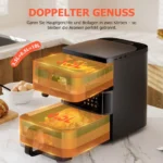 Double Stack Air Fryer 10L XL Dual Basket 10 Functions Window - Image 4