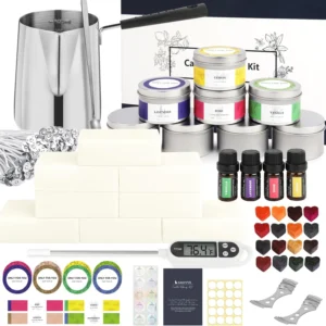SAEUYVB Candle Making Kit Soy Wax Pitcher Oils Dyes Tins Set