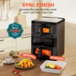 Double Stack Air Fryer 10L XL Dual Basket 10 Functions Window - Image 6