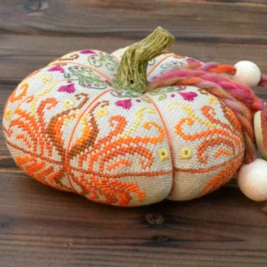 Handmade Embroidered Pumpkin Pincushion Fall Autumn Decor Gift