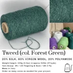 Tweed Cone Yarn Soft Flecked Knitting Yarn in Rich Jewel Colors - Image 6
