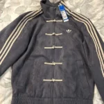 Adidas Originals Suede Track Jacket Toggle Buttons 3-Stripes