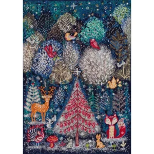 Counted Cross Stitch Kit Winter Forest Deer Fox Christmas Woodland