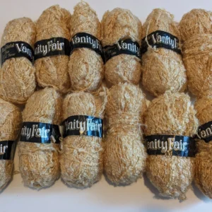 Vintage Hatfield Vanity Fair Boucle Yarn Lot Cream 12 Skeins