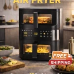 Double Stack Air Fryer 10L XL Dual Basket 10 Functions Window