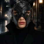 Handmade Black Leather Cat Mask Cosplay, Masquerade & Halloween