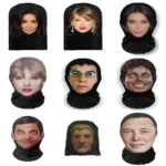 Printed Cosplay Headwear Full Face Mask Hip Hop Mesh Mask - Image 3