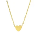 Dainty Gold Heart Pendant Necklace Minimalist Layering Chain Women - Image 4