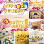 Happy Birthday Foil Letter Balloon Banner Party Decoration - Image 5
