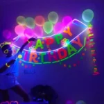 Neon UV Glow in the Dark Latex Balloons Party Decoration Set - Image 3