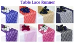 Lace Table Runner Wedding Party Floral Multi Colour Banquet Decor