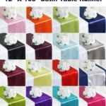 Satin Table Runner Multi Colour Wedding Party Banquet