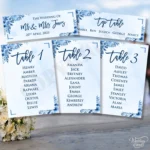 Personalised Wedding Seating Plan Custom Names Table Chart Print