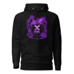 DWL Purple Graphic Black Pullover Hoodie Streetwear Sweatshirt