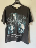 Vintage Emperor Band Graphic T Shirt Washed Black Tee