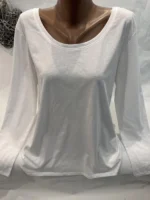 Women’s White Oversized Full Sleeve Casual Basic Top
