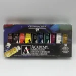 Grumbacher Academy Acrylic Paint Set 10 Color 24ml Tubes Assorted