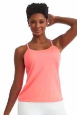 Brazilian Gym Top Womens Strappy Back Black Workout Yoga Fitness Tank