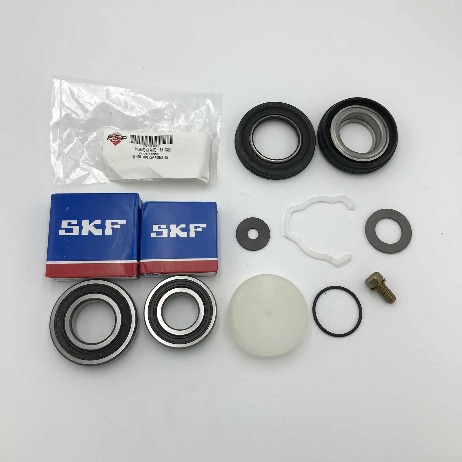 s-l1600 (20) Whirlpool FSP Washer Bearing And Seal Kit with Genuine SKF Bearings - Image 1