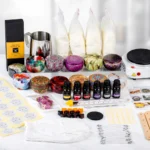 176 Piece DIY Candle Making Kit Soy Wax Hot Plate Tins Oils
