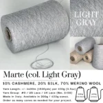 Marle Cone Yarn Soft Marled Knitting Yarn in Neutral Tones - Image 2